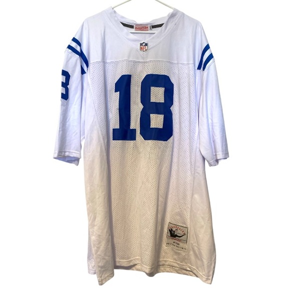 Indianapolis Colts Peyton Manning Jersey Size 4XL White Stitched Mitchell & Ness - Picture 1 of 6